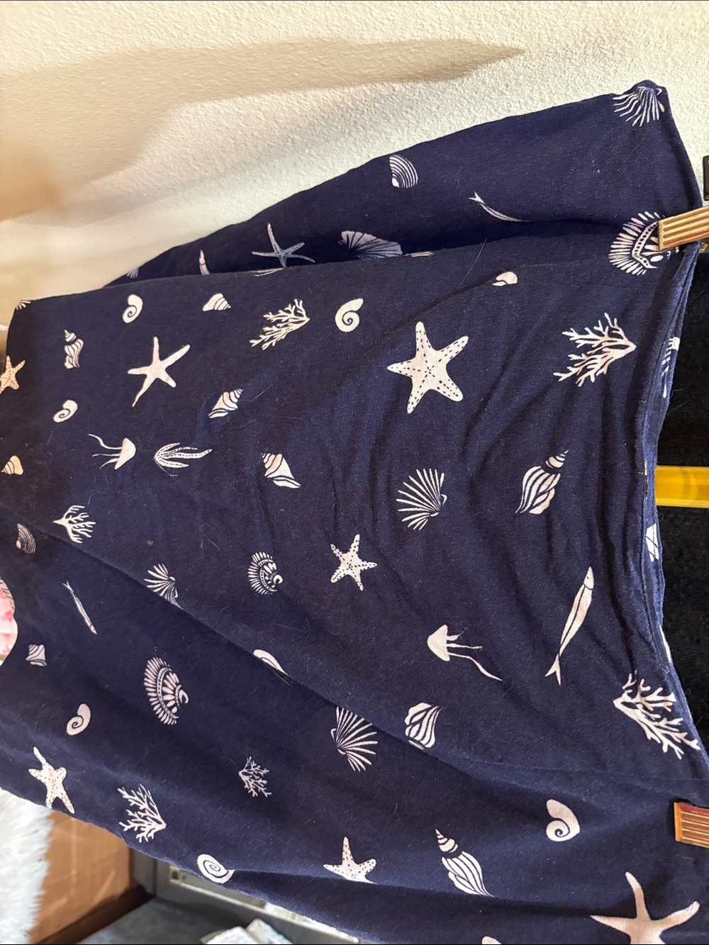 Ladies Navy Shell-Print Skort - Picture 5 of 8